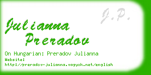 julianna preradov business card